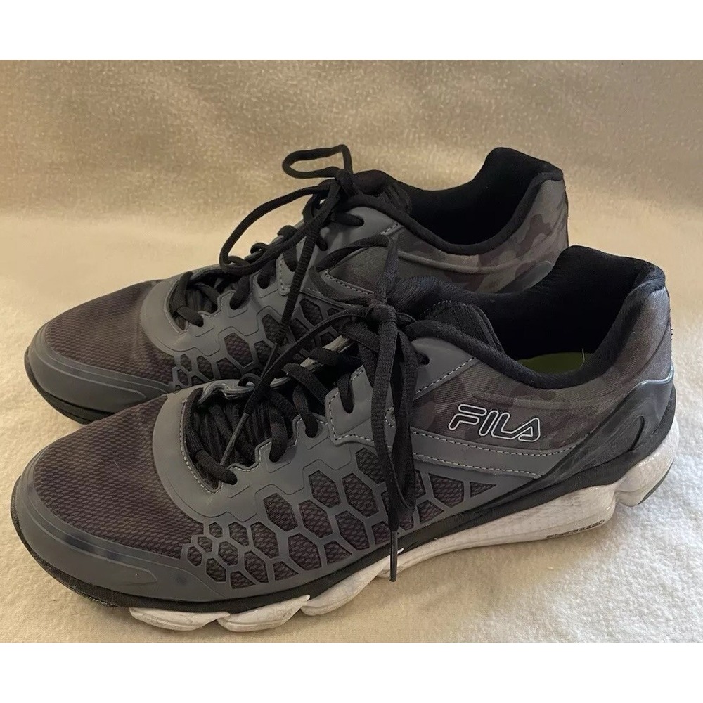 Fila Mens Energized - Size 11 Black Running Training Shoes Coolmax
